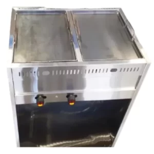 Carro para asar arepas de dos puestos con planchas