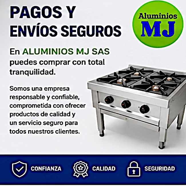 Pagos y envíos seguros Aluminios MJ