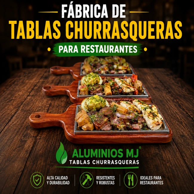 Fabrica de tablas churrasqueras Aluminios MJ Colombia
