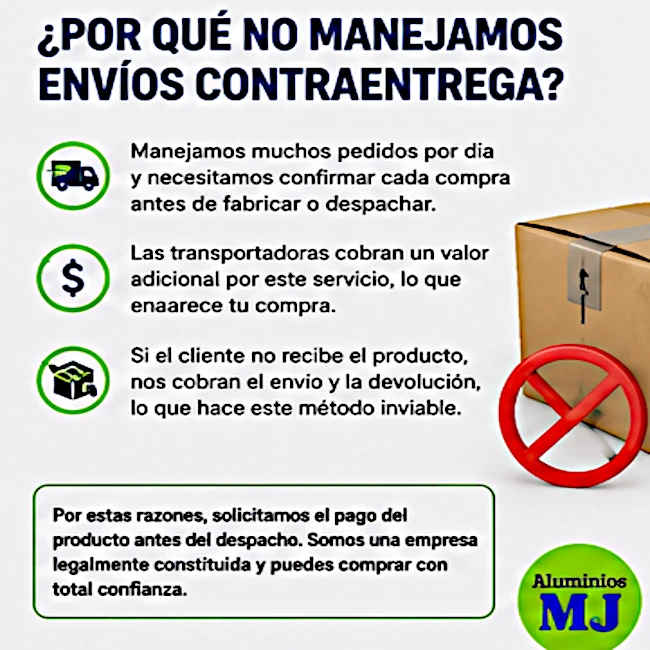 No manejamos envíos contraentrega