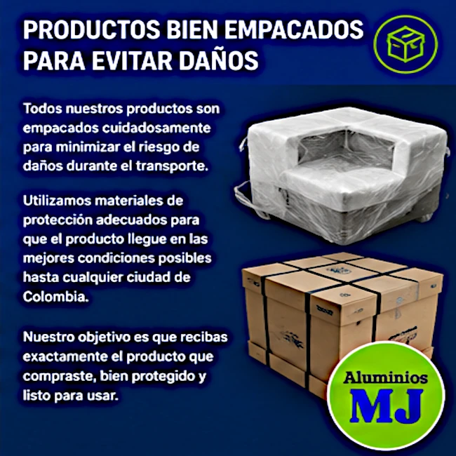 Productos bien empacados para un transporte seguro